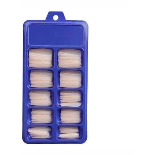 100Pcs Transparent Pink Nails Fake Nail Art Design with Long Nail Tips Fake Nails Full Cover Nail Art for Girl BLC-009