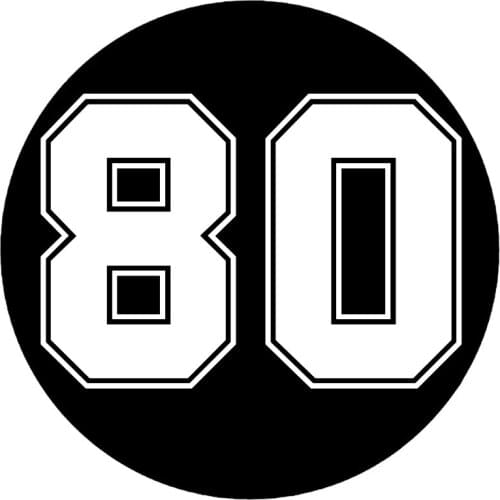 14cm*14cm Creative Cutting Number 80 Fun Car Sticker PVC Personality Fashion Auto Window Waterproof Exquisite Decal Decorate