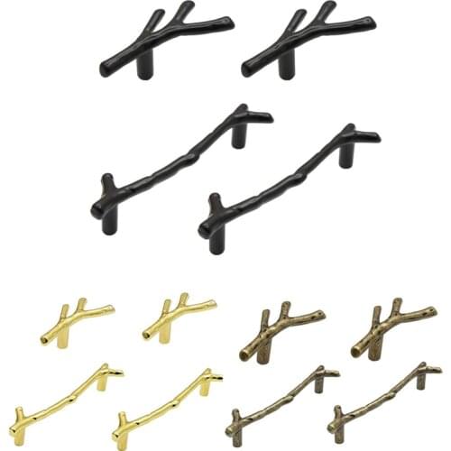GTBL 4 Pieces of Cabinet Handle Bifurcated Drawer Handle Kitchen Single Hole Knob Dresser Furniture Accessories