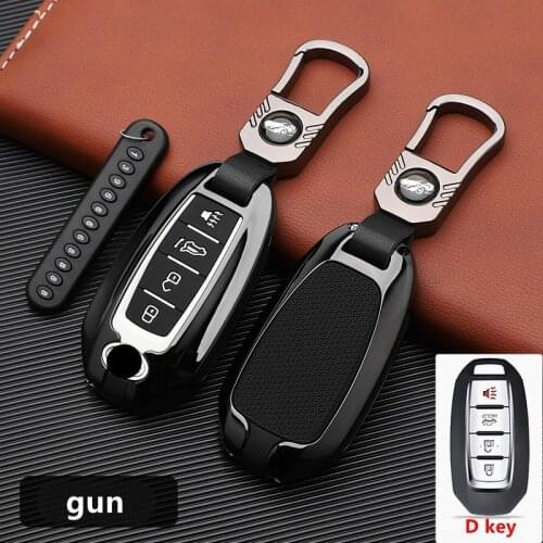 Car Zinc Alloy & Silicone Key Case For Infiniti QX50 QX60 Q70L 2020 Smart Remout Key Shell Protect Accessories