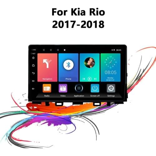 Eastereggs For Kia Rio 2017 2018 9" Android 2 Din Car Multimedia Stereo Player Navigation GPS WIFI Radio Head Unit with Frame