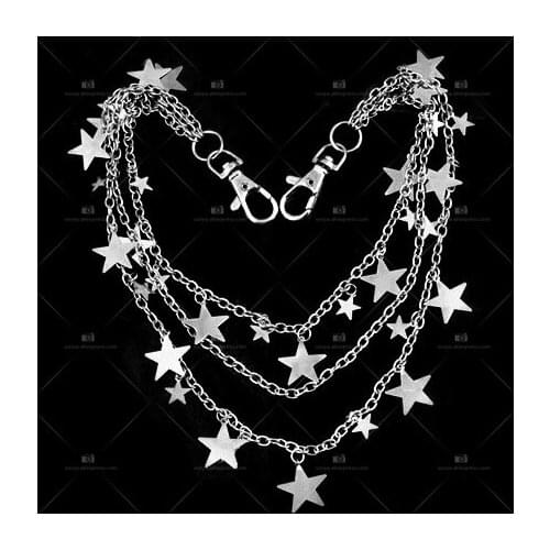 Punk style hip hop chain ins popular fluorescent plastic stainless steel chain pants chain waist chain men and women CL129