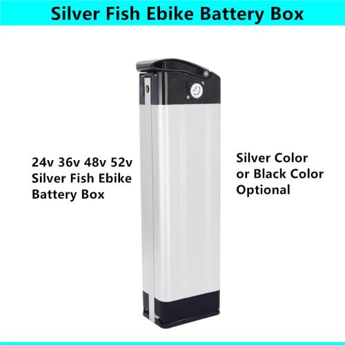 Silver Fish Ebike Battery Box City Bike Battery Box Replace Phylion XH370-12J 24V 36V 48V 52V Silver Fish Battery Case