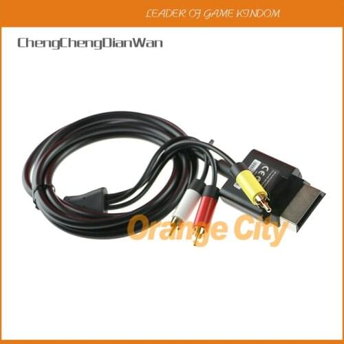 ChengChengDianWan 10pcs/lot high quality HD TV Component Composite Audio Video AV Cable Cord for Xbox360 xbox 360 Slim