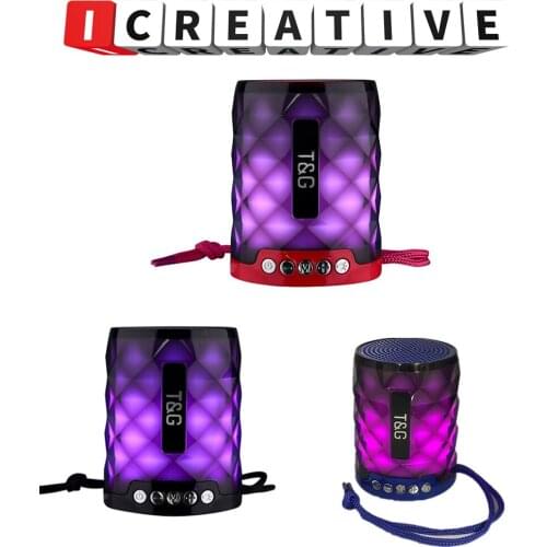 TG Colorful Bluetooth-compatible Speaker Portable Outdoor Bass Loudspeaker Wireless Mini Column Support TF card FM Stereo Hi-Fi