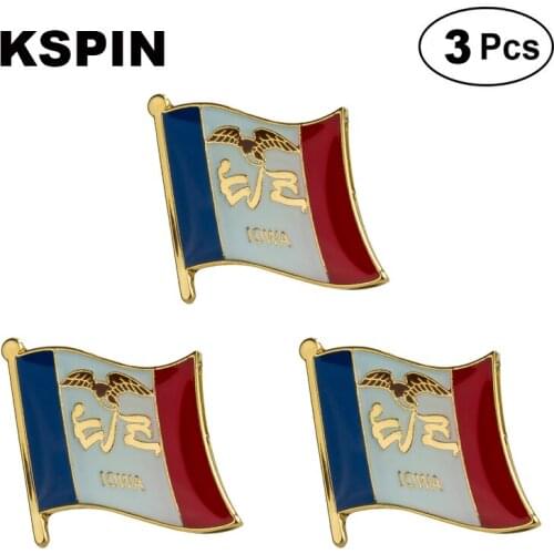 U.S.A Iowa Lapel Pin Brooches Pins Flag badge Brooch Badges
