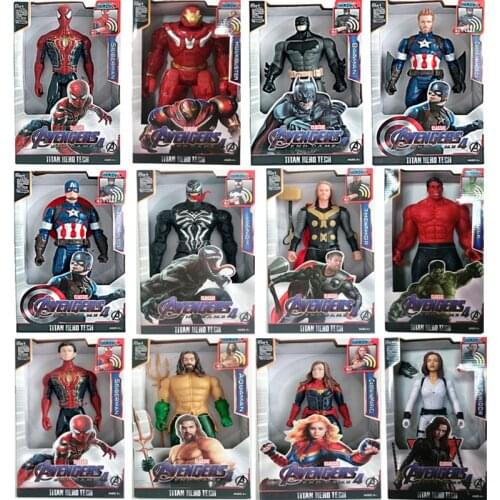 30cm Marvel Super Heroes Avengers Venom Hulk Treeman Groot Beauty Captain Spiderman Superman Bat League Action Figure Toy