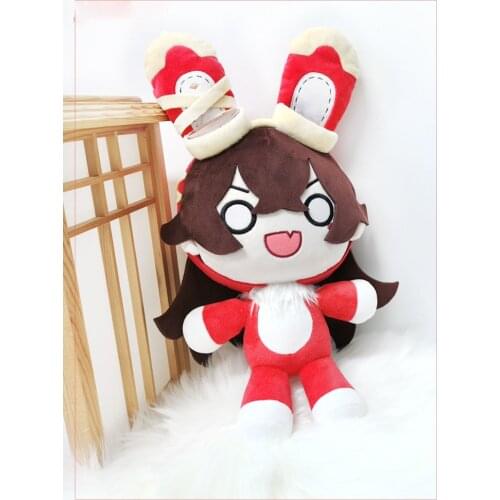 Game Genshin Impact Cute Rabbit Amber Plush Stuffed Doll Pillow Toys Anime Cushion Cosplay Xmas Birthday Gifts