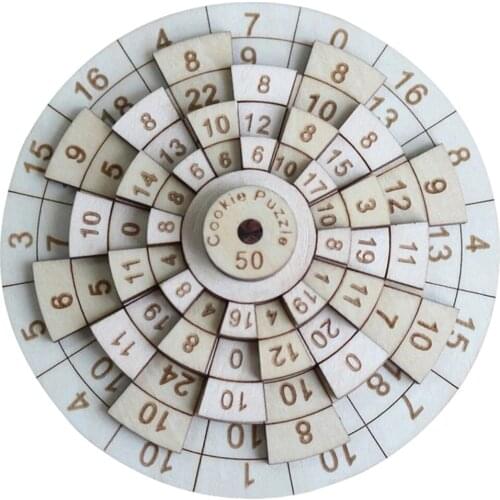 IQ Math Brain Teaser Wooden Puzzle Number Baffling Board Game for Adults Kids Educational Toy