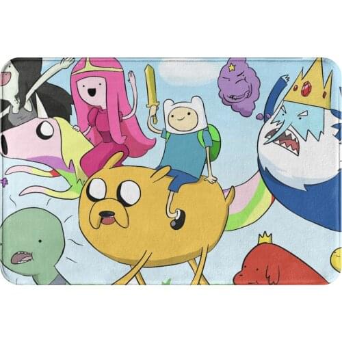 Adventure Time Finn Jake TV Bathroom Mat BMO Bubblegum Doormat Kitchen Carpet Entrance Door Rug Home Decor