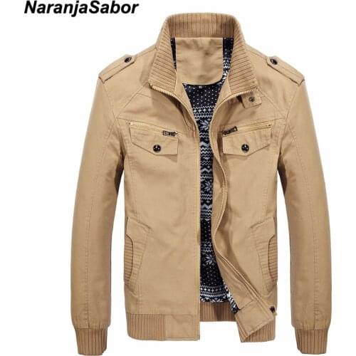 NaranjaSabor New Mens Jacket Casual Windbreaker Male Slim Fit Zipper Jackets Men Outwear Coats Men Brand Clothing Plus Size 4XL