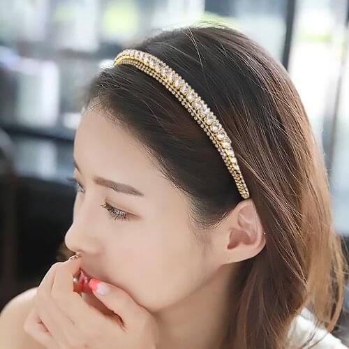 Levao Women Baroque Style Multicolor Rhinestone Hairband Wide Crystal wedding Hair Hoop Womens Hair Accessories SY43
