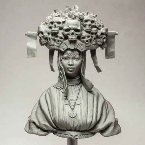 130mm Scale Unpainted Resin bust Skeleton Queen