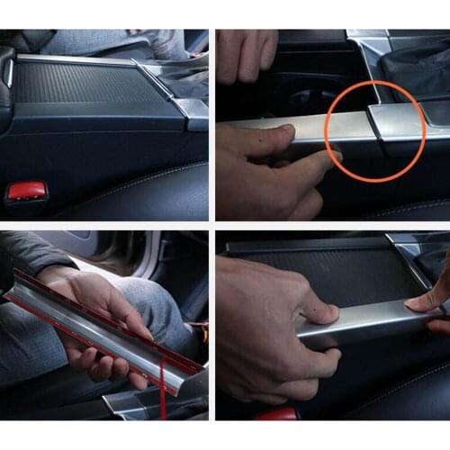 Stainless Steel Trim controls the armrest storage box dedicated to refit the For Volvo S60L XC60 S60 V60