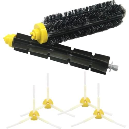 1 Bristle brush +1 Flexible Beater Brush +4 Side Brush for iRobot Roomba 600 700 Series Vacuum Cleaning Robots 760 770 780 790