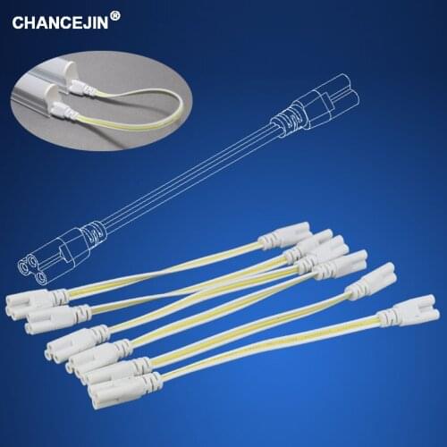 T4 T5 T8 LED lamps connected cable 3 pins double-end connecting wire 20cm-100cm length hight quality copper core 2.5A 0-250V