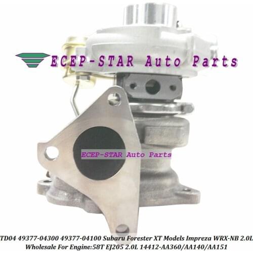 Turbo TD04 49377-04300 14412-AA360 49377-04372 49377-04302 49377-04370 49377-04363 For Subaru Impreza Forester 58T EJ205 2.0L