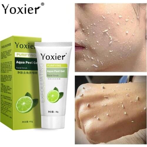 Yoxier Purifying Aqua Peel Gel Whitening Moisturizer Skin Care Repair Facial Scrub Cleaner Acne Blackhead Treatment Remove TSLM1