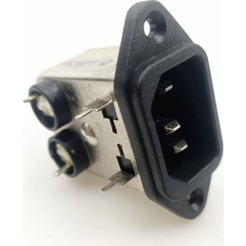 1PC YUNPEN YA10P ac socket 10A EMI filter 115/250VAC EMI power filter Connector