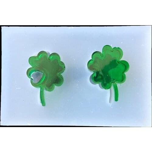 1pcs UV Resin Jewelry Liquid Silicone Mold Small Clover Resin Charms Pendant Molds For DIY Intersperse Decorate Making Jewelry