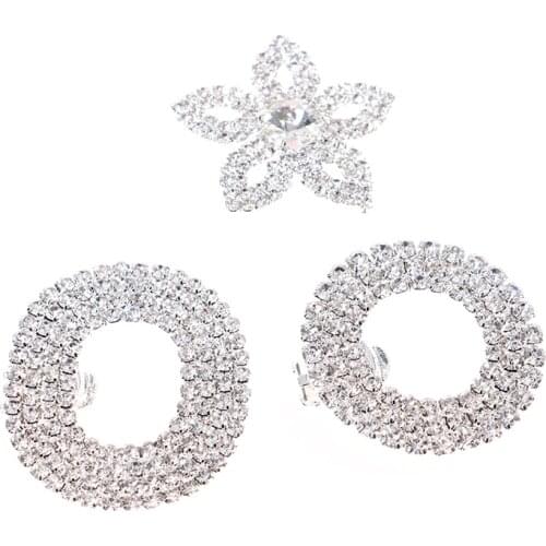 1 Pcs Women Crystal Shoe Clip Decoration Shoe Rhinestone Charm Metal Shoe Clamp Bridal Shoes Rhinestone Accessories