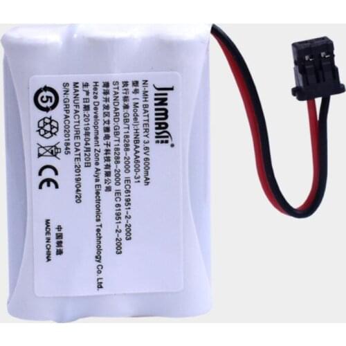 2/3AA 600mAh 3.6V NiMH rechargeable battery pack cordless phone battery