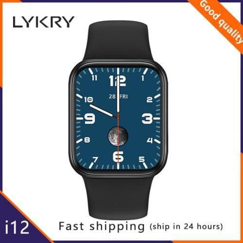 LYKRY IWO I12 Smart Watch Men 1.69inch Screen Blood Presure Bluetooth Call Long Standby IP67 Womens Watches PK HW12 HW16 W66