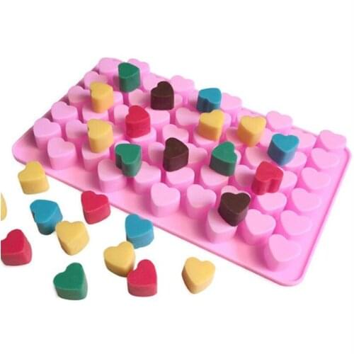 55 Holes Mini Heart Mold Silicone Ice Cube Tray DIY Chocolate Fondant Mould 3D Pastry Jelly Cookies Baking Cake Decoration Tool
