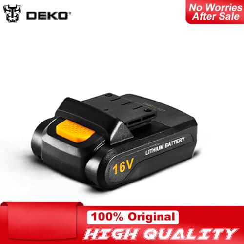 DEKO Battery16V 16V Lithium Ion Battery Pack for Loner 16V Cordless Drill