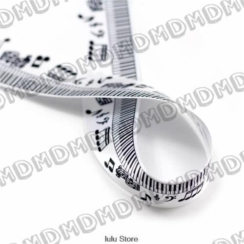 100 Yards 9mm-75mm Size Satin Ribbon Printed With Music Note DIY Handmade Gift Wrapping, Packing Webbing MD150507-25-0147