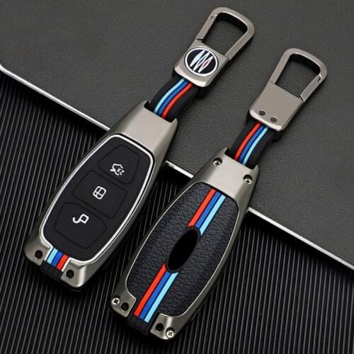 Zinc Alloy Car Key Case Cover for Ford C-MAX Focus RS ST Fiesta MK3 MK4 2011 2012 2013-2018 Kuga Escape Ecosport Accessories