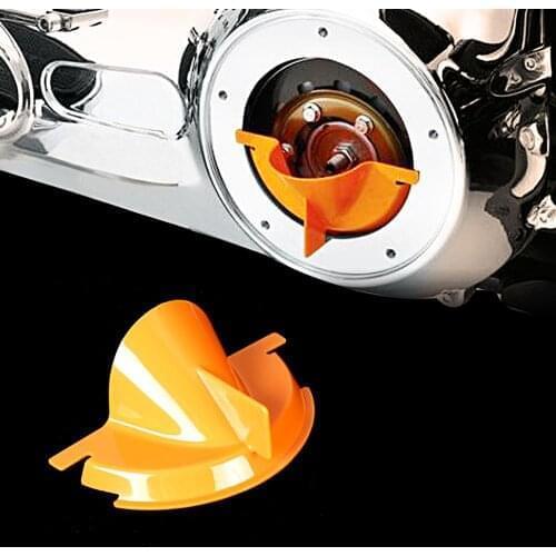 Motorcycle Primary Case Derby Cover Oil Fill Funnel Orange Plastic For Harley Touring Trike 99-15 Dyna 06-2017 Softail 07-Up