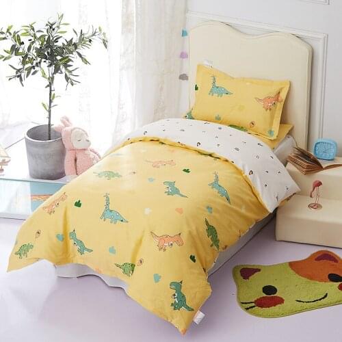 Childrens Kindergarten Cartoon Animated Three-piece Suit Without Inner Core Washable Cotton Suit Soft Baby Bedding Set Winter