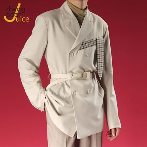 Men Plaid Suit Blazer Jacket Men Stylish Dress Prom Blazers For Men Casual Suit Blazer Coat Blusa Masculina