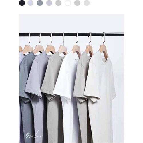 Brand T-shirt men Solid color o-neck mans T-shirt Casual cotton Short Sleeve T-Shirts mens summer