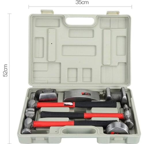 Car body panel gold concave repair tool car sheet metal hammer set flat head sheet metal tool horn