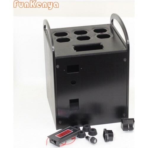 Isolated Power Box DIY Aluminum Multi Function Chassis Handle VU Meters Amplifier Housing Preamp Amp DAC Case W180 H245 D180