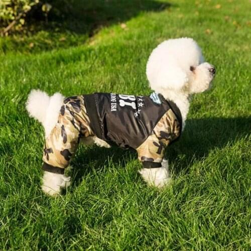 Camouflage Waterproof Jumpsuit Coat Pet Dog Clothes Winter Warm Jacket Romper For Small Large Dog Jumpsuit Chihuahua Teddy S-XXL