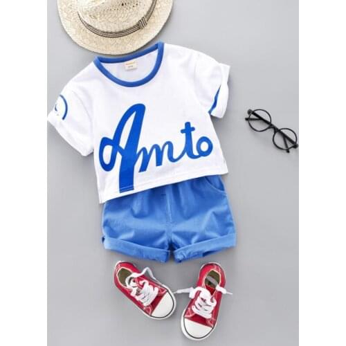 Baby Boy girls sports clothing set children t-shirt+shorts 2 pcs toddler active sets boys clothes summer kids suit for 9M-4T