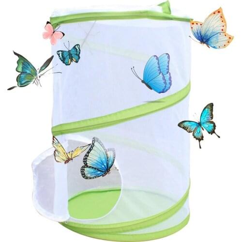 Butterfly Habitat Cage Reptile Feeding Box Insect And Butterfly Habitat Cage PVC Pet Anti Mosquito Net Cultivation House Pets