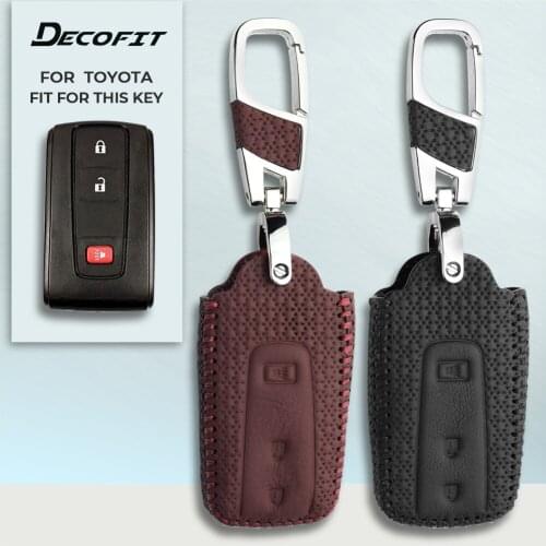 Leather Key Cover for Toyota Prius 2004-2009 Replacement Car Styling Keychain Protection Case Shell Keyless Entry fob