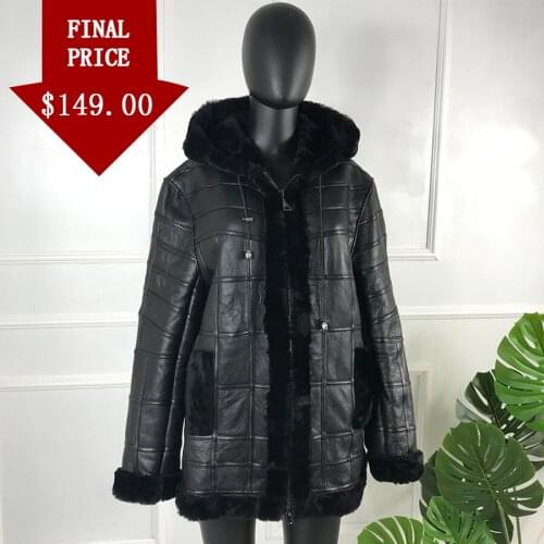 Women Genuine Lambskin Leather Jacket Coat Fashion Slim Fit Warm Casual Short Turn Down Overcoat