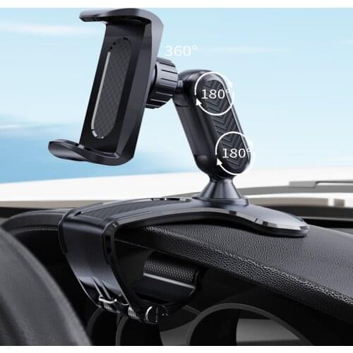 New Dashboard Car Phone Holder Cell Phone Stand Sun Visor Mirror Automobile Smartphone GPS Bracket For Iphone 12 11 Xiaomi Mount
