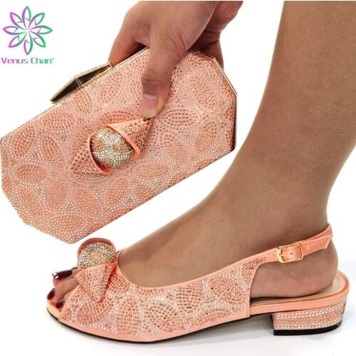 New Summer High Heeled Shoes for Women Nigerian Women Wedding Shoes Decorated with Rhinestone Wedding Shoe Wedding Shoes Bride