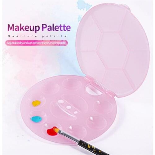 1 Piece of Painted Makeup Beauty Nail Palette for DIY UV Gel Polish Cream Liquid Foundation Mixed with Painted Nail Art Tools