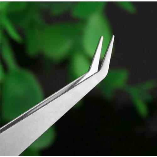 10 pcs Professional Cuticle Manicure Pedicure curved Eyebrow Tweezers make up tool kit nail decation tool