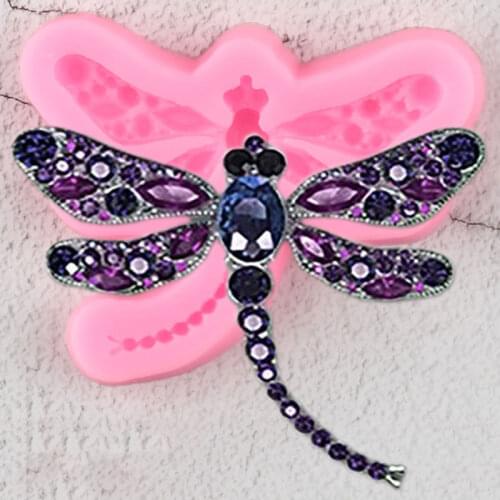 Dragonfly Silicone Molds Jewelry Polymer Clay Molds Cupcake Topper Fondant Cake Decorating Tools Candy Chocolate Gumpaste Moulds