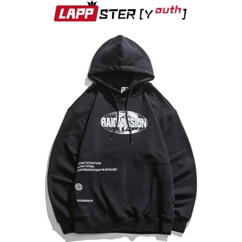 LAPPSTER-Youth Men Letter Graphic Japanese Streetwear Hoodies 2021 Mens Harajuku Hooded Korean Fashion Hoodie Male Causal Hoodie