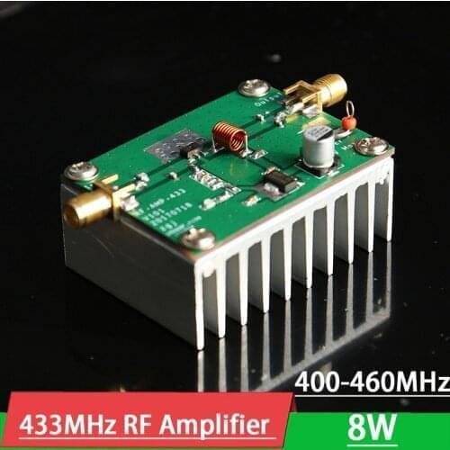 433MHz 8W RF Power Amplifier Board HF High Frequency Amplifiers for Ham Radio AMP 433M remote control