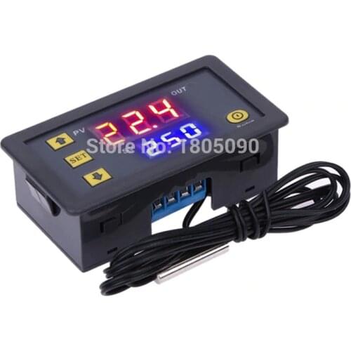 W3230 DC12V 24V AC110V-220V 20A Digital Temperature Controller LED Display Thermostat With Heating/Cooling Control Instrument